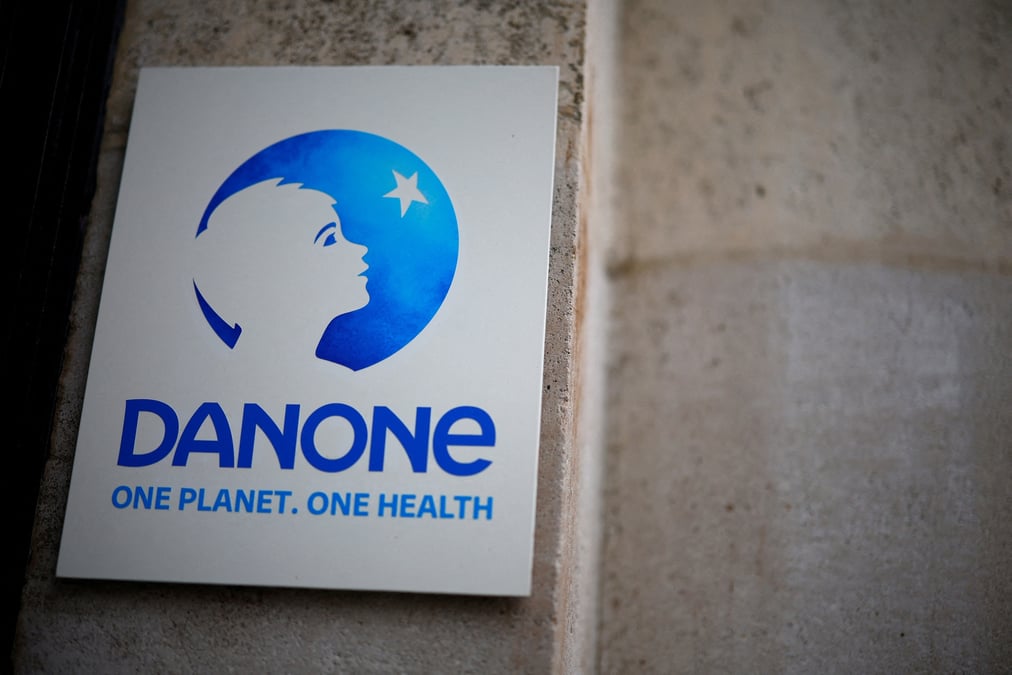 Photo d'archives du logo de danone