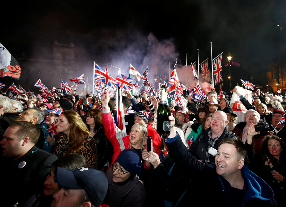 "nous sommes libres": a londres, les brexiters fetent la sortie de l'ue