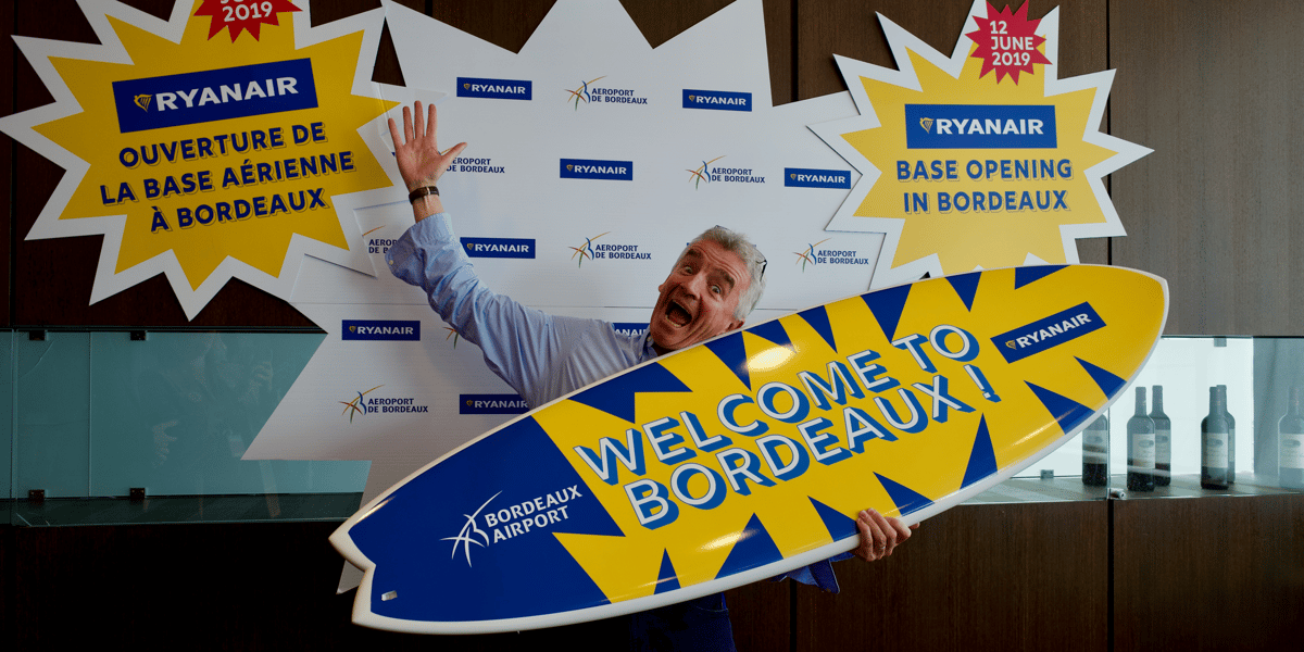 Le directeur général de Ryanair, Michael O'Leary, était à Bordeaux pour l'inauguration de la nouvelle base française de la compagnie irlandaise.