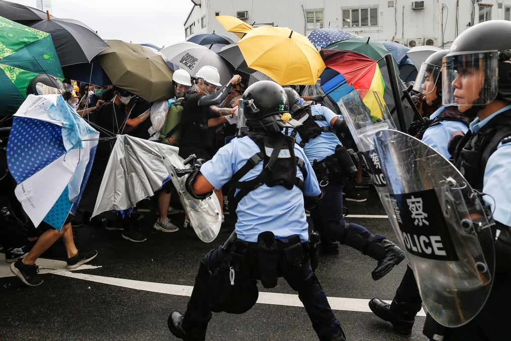 Tensions a hong kong en amont d'une manifestation pro-democratie