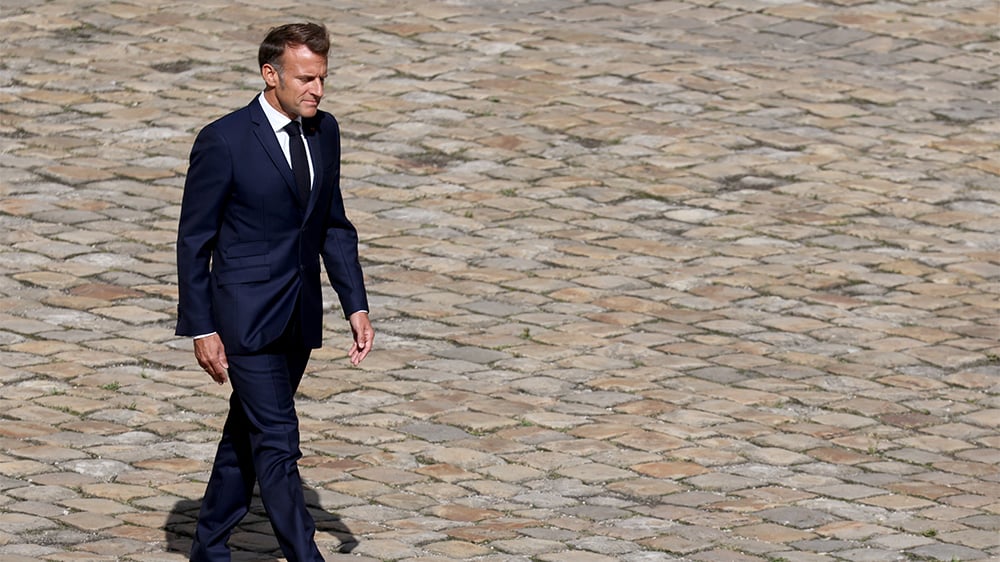 Emmanuel Macron, à l'hôtel des Invalides, à Paris, le 5 septembre.
