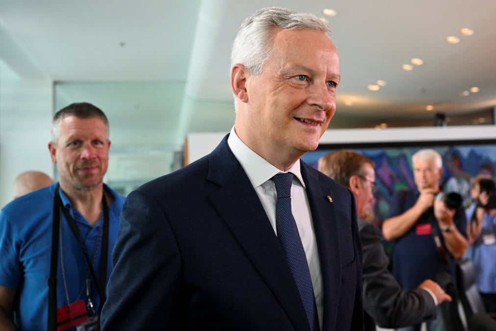 Le ministre francais des finances bruno le maire a berlin, en allemagne
