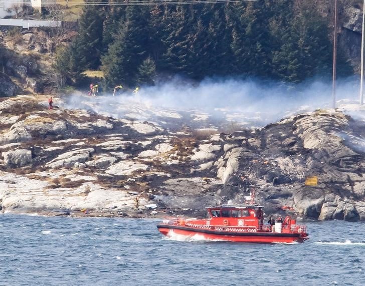 Crash d'un helicoptere en norvege