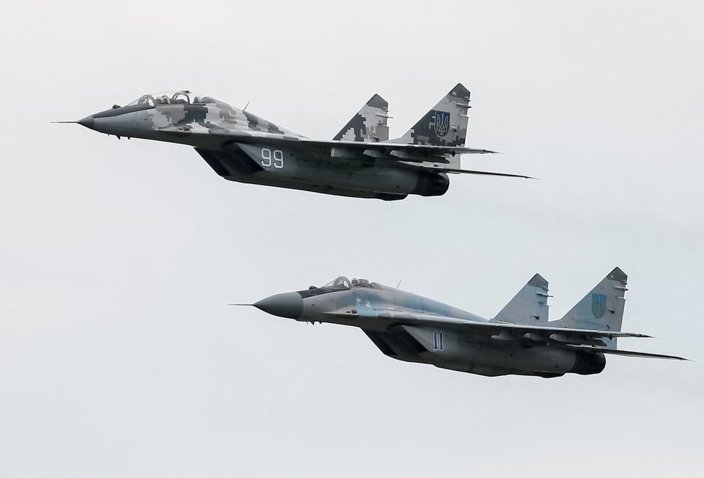 File photo: mig-29 fighter aircrafts fly at a military air base in vasylkiv