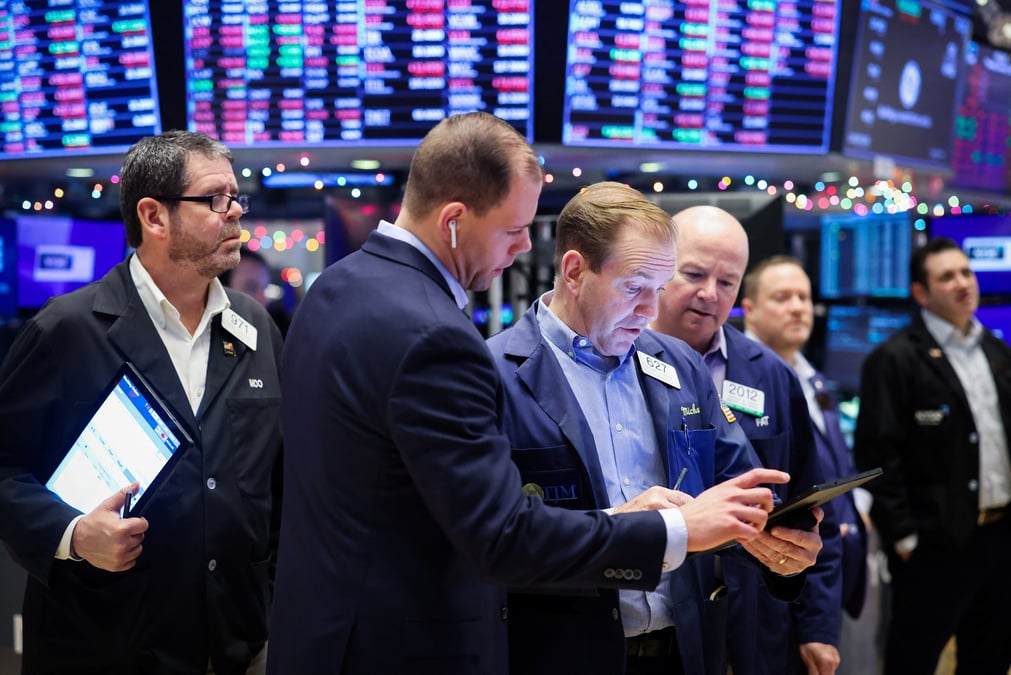 Des traders a la bourse de new york (nyse)