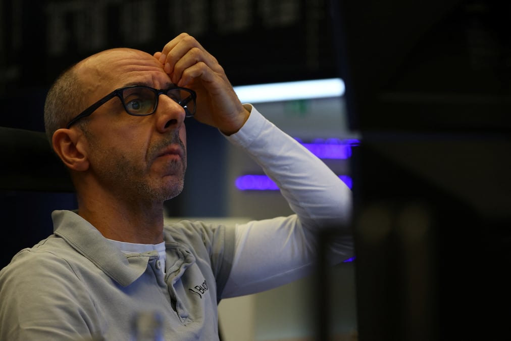 Photo d'un trader a francfort