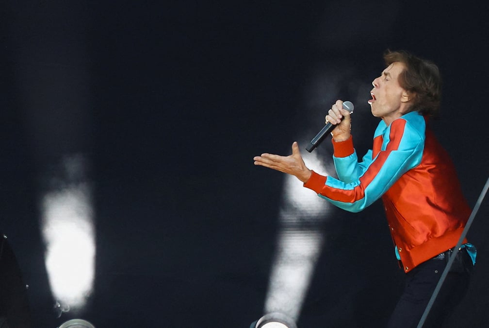 Mick jagger des rolling stones lors d'un concert a berlin