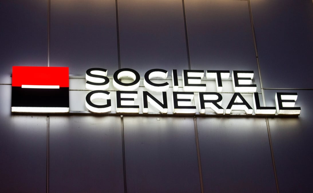 Photo du logo de la societe generale vu a zurich