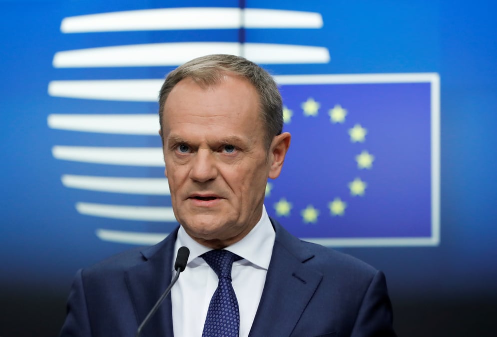 Tusk s'entretient avec may avant le vote sur le brexit