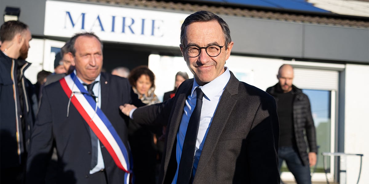 Bruno Retailleau s'est rendu vendredi 29 novembre à Ambleteuse (Pas-de-Calais).