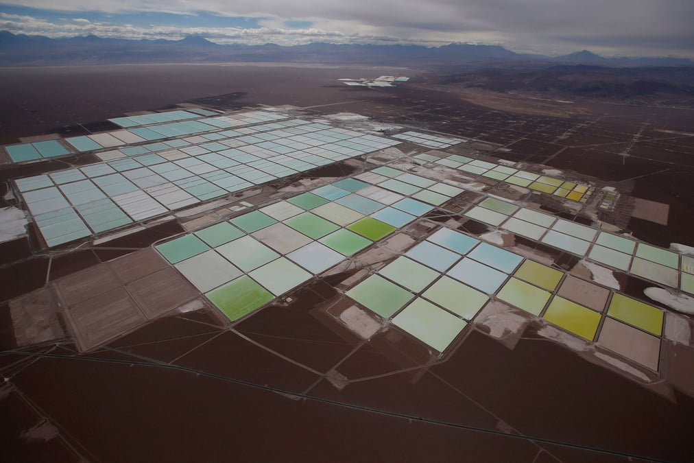 Exploitation de lithium au Chili.
