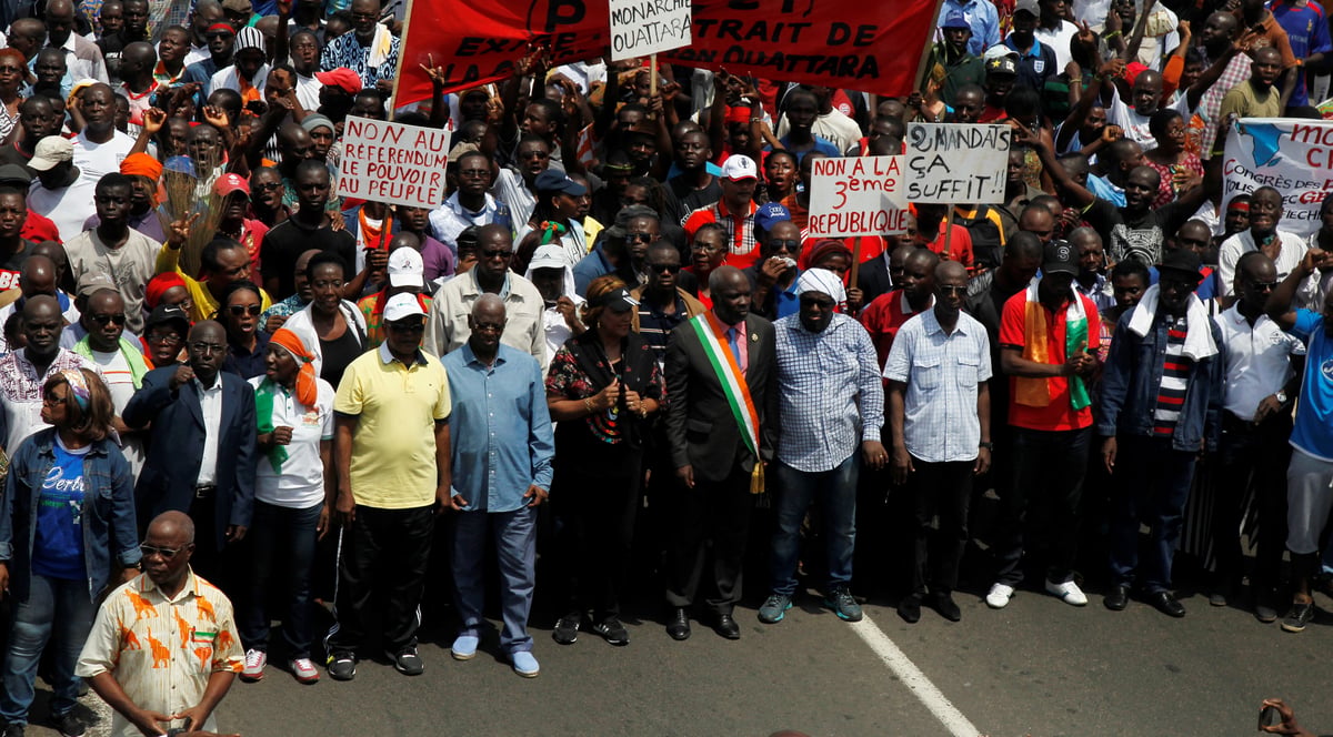 Manifestations Abidjan Côte d'Ivoire marche
