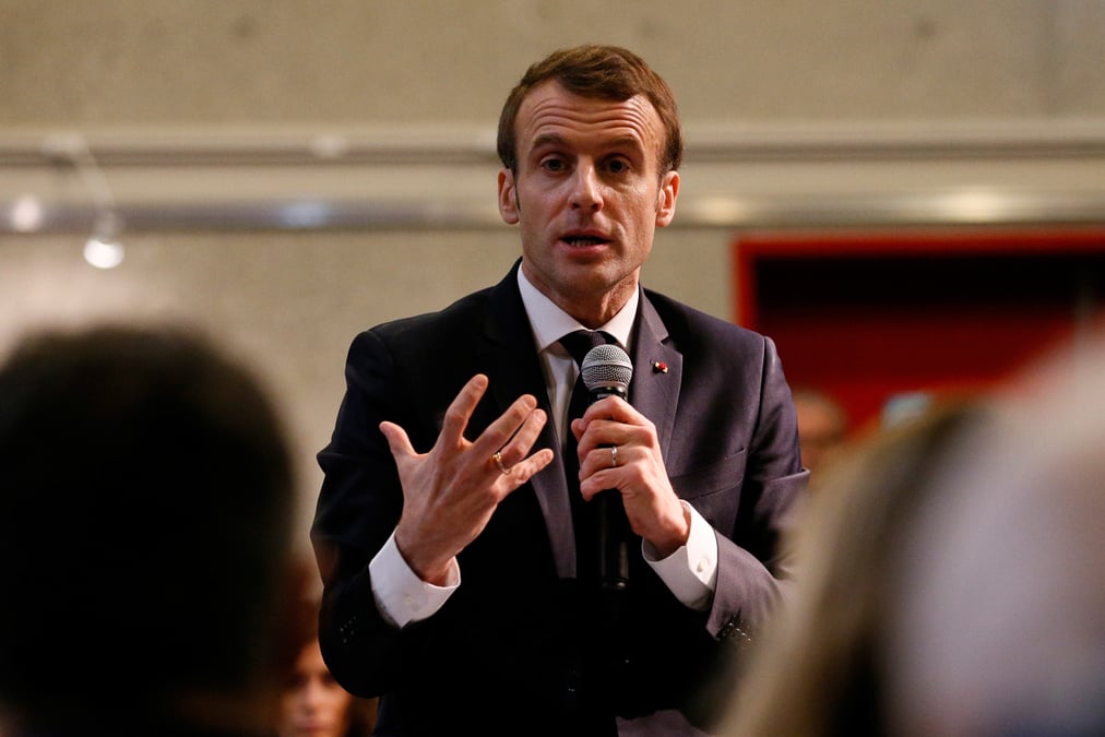 Remontee de macron dans le barometre harris interactive
