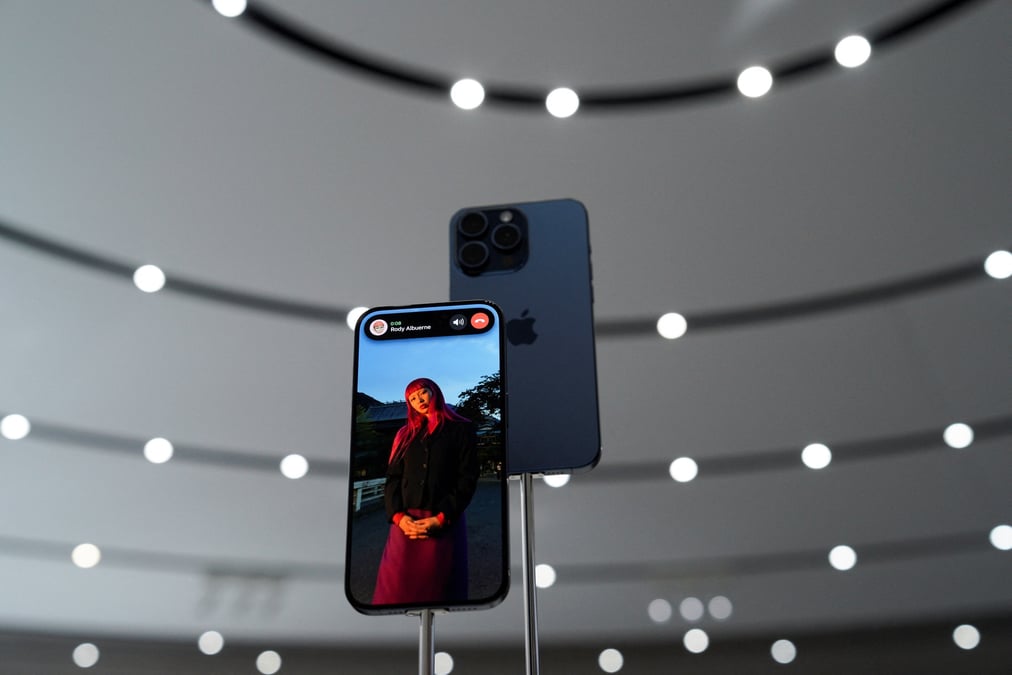 L'iphone 15 pro lors de sa presentation au siege de la societe a cupertino