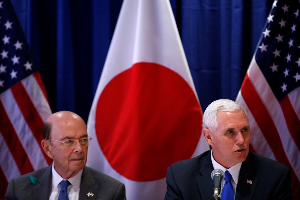 Au japon, pence fait valoir la cooperation face a la coree du nord