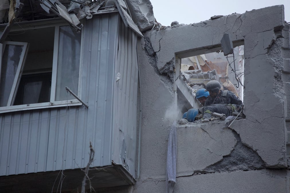 Photo des consequences de la frappe russe a sloviansk