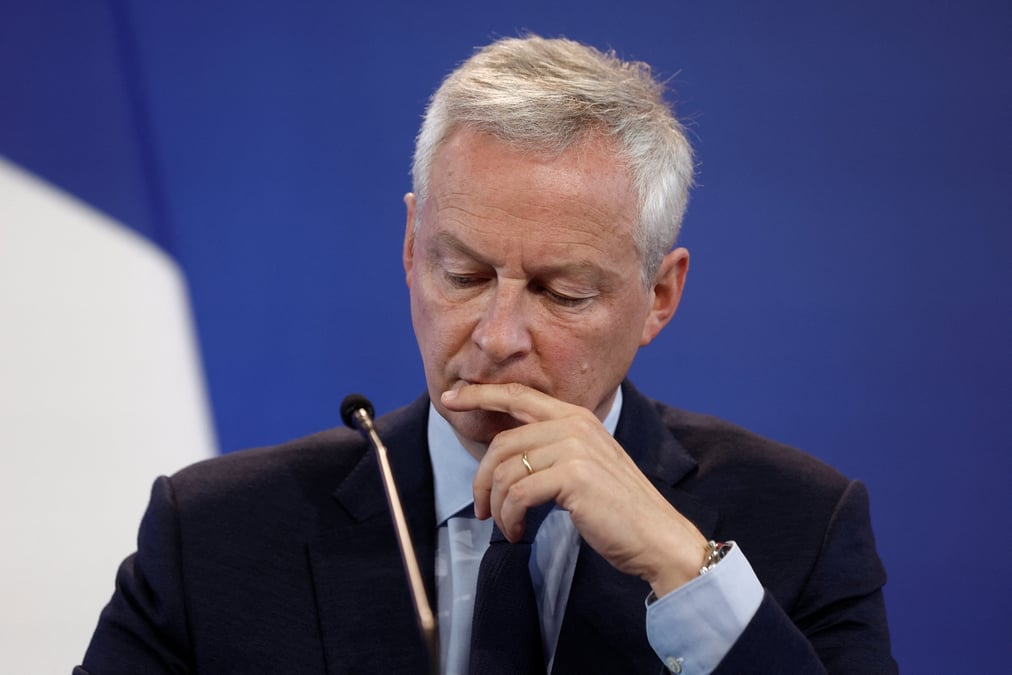 Bruno le maire, ministre francais de l'economie, des finances, de l'industrie et de la securite numerique