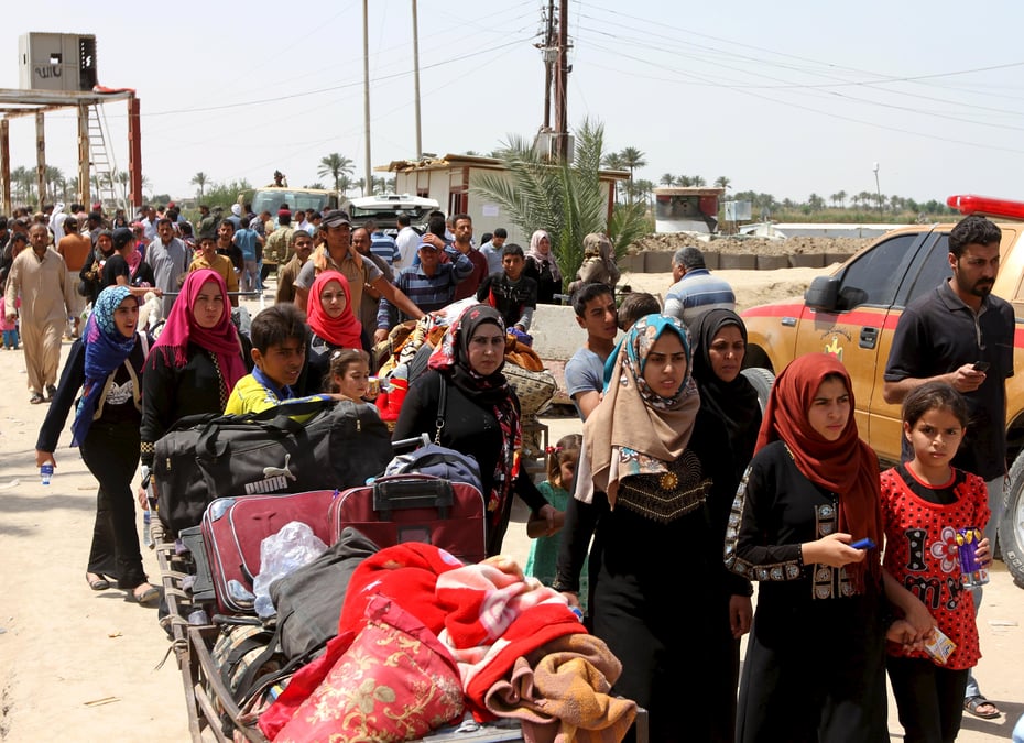 Des milliers de familles fuient les combats dans la province irakienne d’anbar