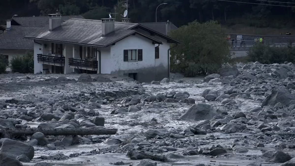 Nouveau glissement de terrain dans une vallee suisse