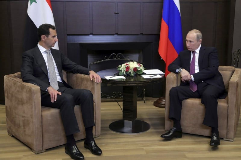 Vladimir poutine recoit bachar al assad pour des discussions