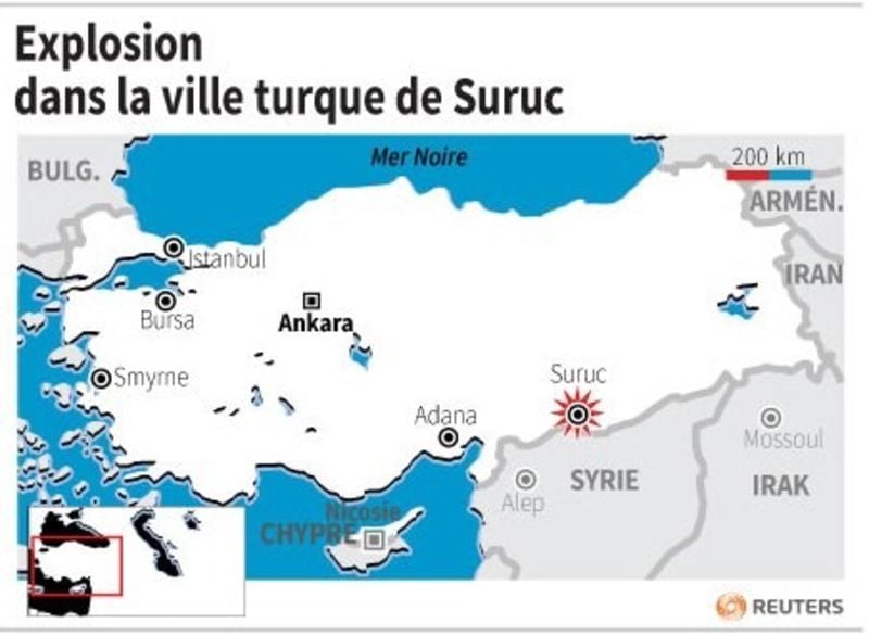 Explosion dans la ville turque de suruc