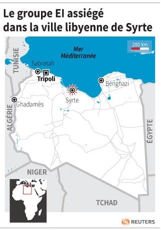 Le groupe ei assiege dans la ville libyenne de syrte