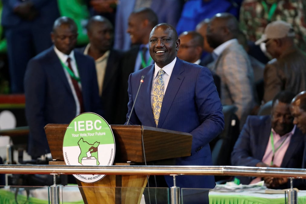 Kenya/presidentielle: ruto declare vainqueur, des membres de la commission electorale rejettent les resultats
