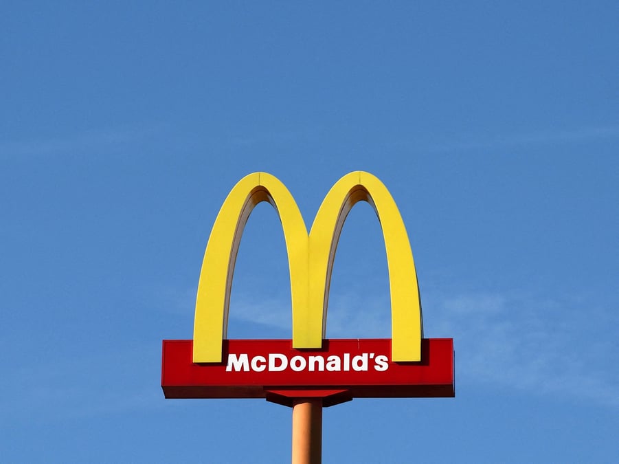 File photo: a sign for the u.s. fast food restaurant chain mcdonald's is seen outside one of their restaurants in sint-pieters-leeuw