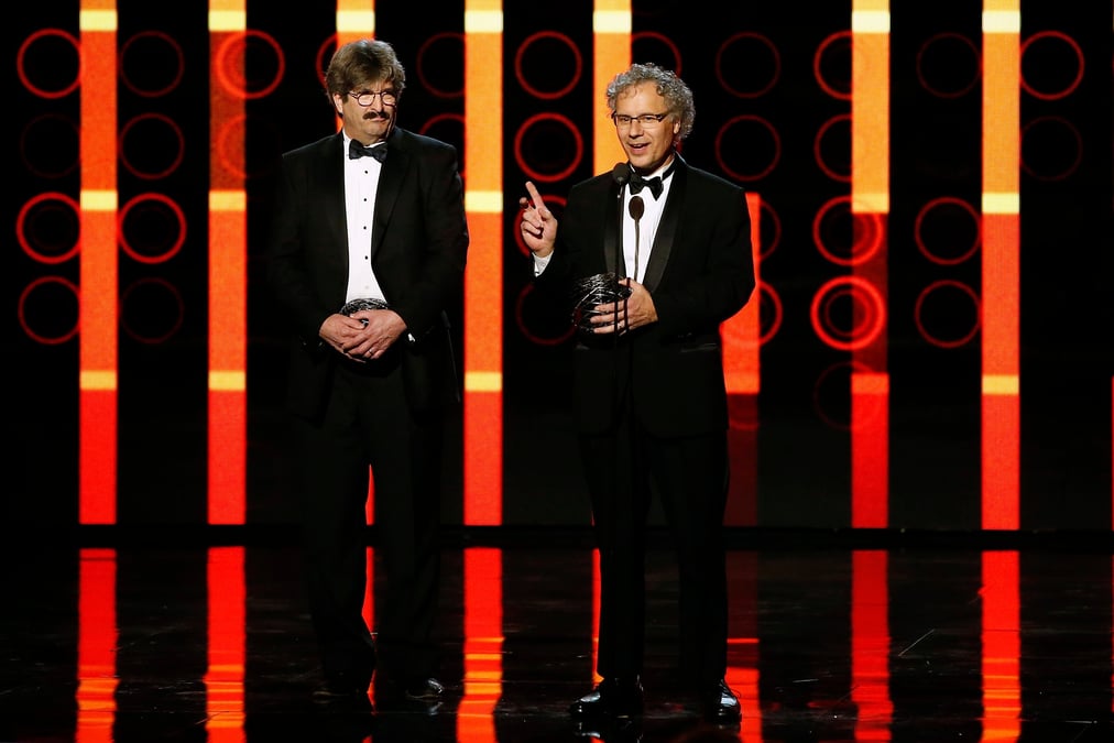 Gary ruvkun et victor ambros lors des breakthrough prize awards