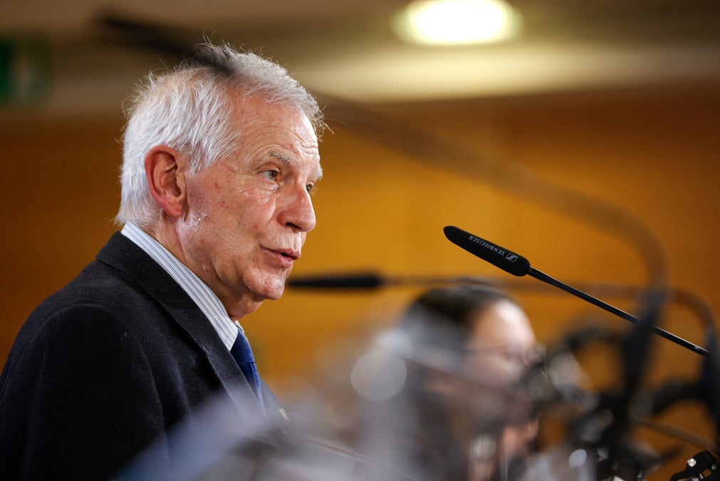 Josep borrell, chef de la politique etrangere de l'union europeenne, lors d'une conference de presse a bruxelles