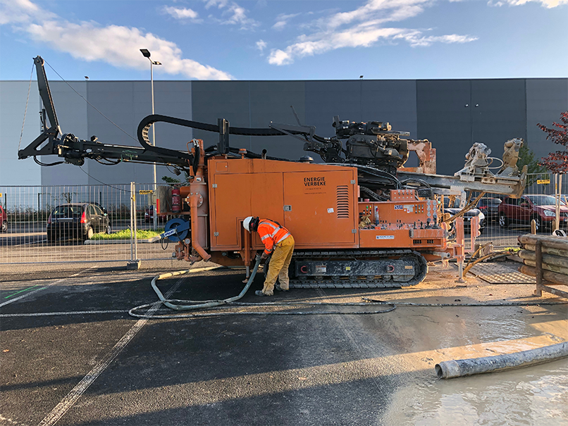 Le chantier de la future plateforme de distribution régionale de Monoprix à Moissy Cramayel (77).