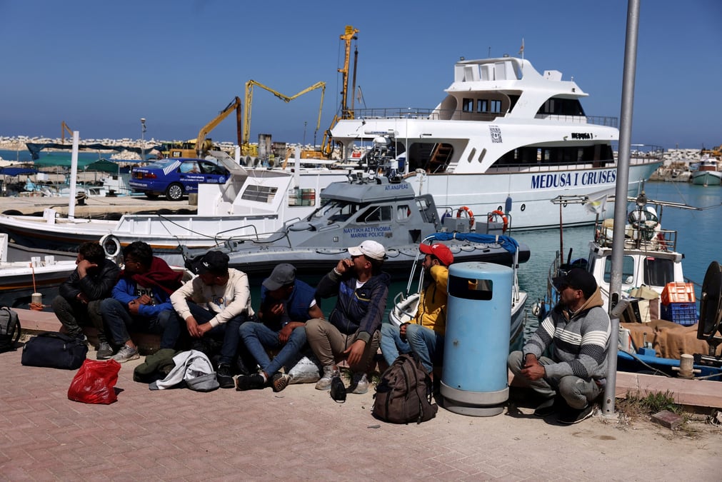 Des migrants a paralimni, a chypre