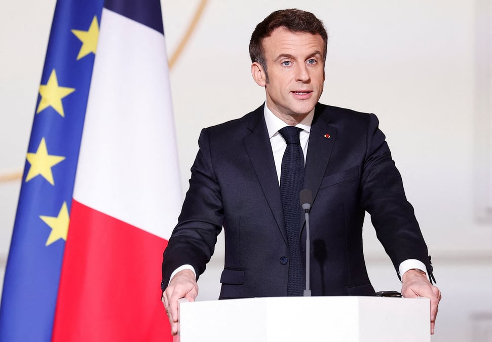Macron s'exprimera sur l'ukraine a 20h00, annonce l'elysee