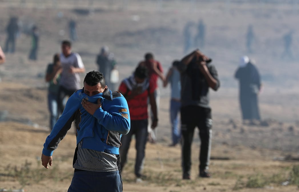 Des manifestants moins nombreux a la frontiere gaza-israel