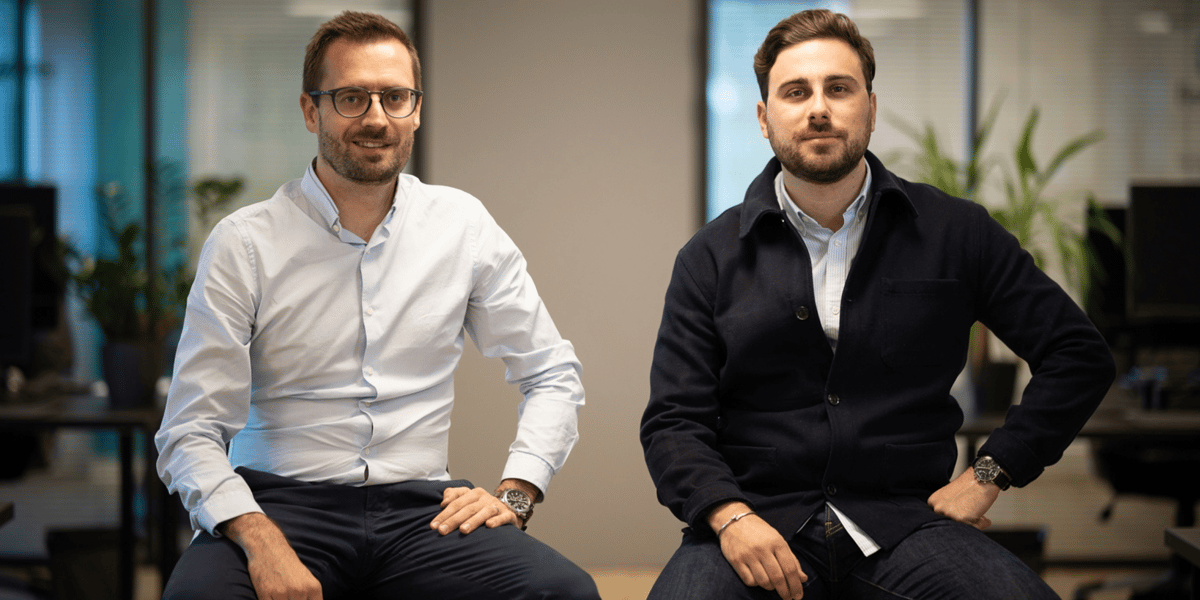 Thibault Brioland et Régis Viarre, fondateur de la startup Humanlinker à Montpellier