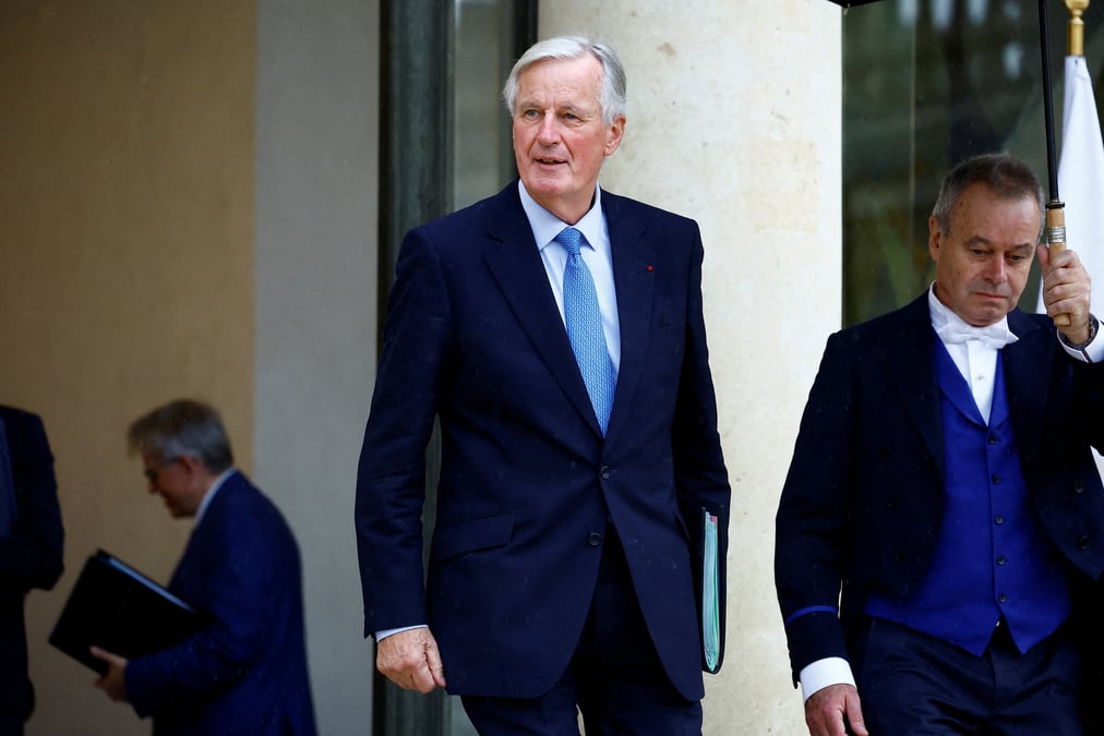 Michel barnier a l'elysee