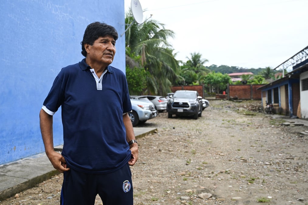 L'ancien president de la bolivie, evo morales, parle a reuters
