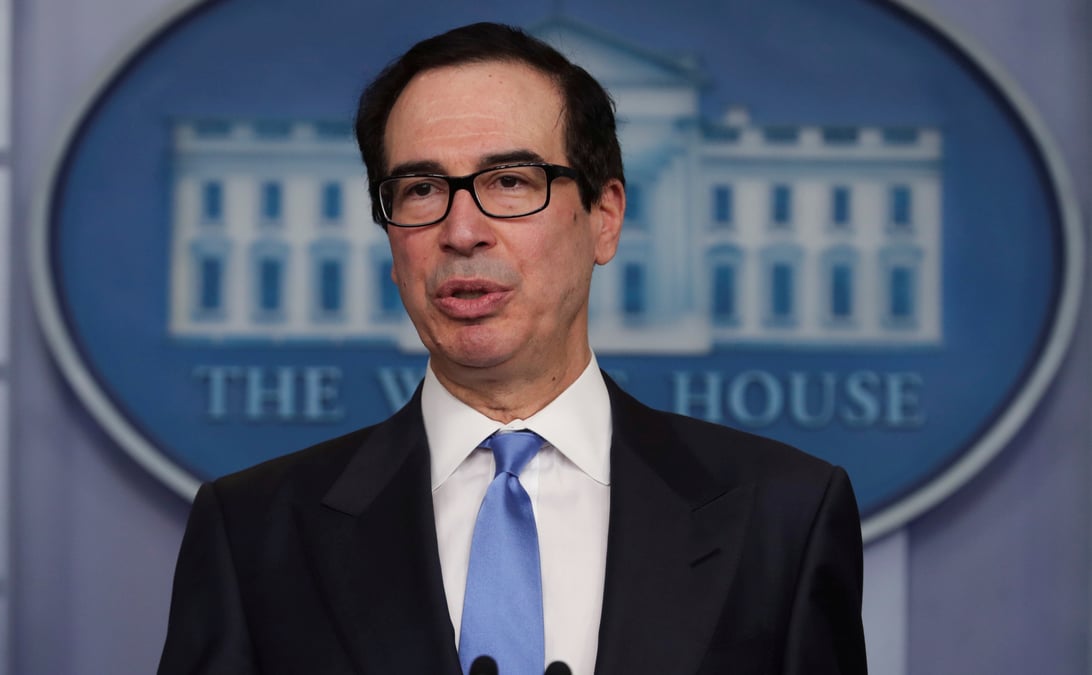 L'economie us "touchera le fond" au deuxieme trimestre avant une reprise "gigantesque" au 4e trimestre, declare mnuchin