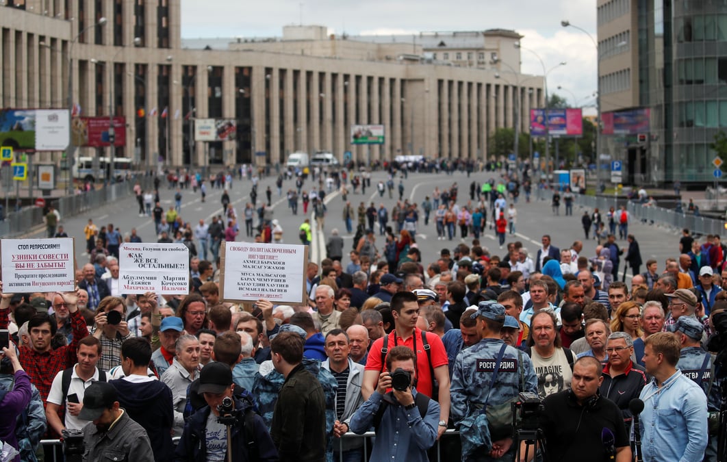 Nouvelle manifestation a moscou apres l'affaire golounov