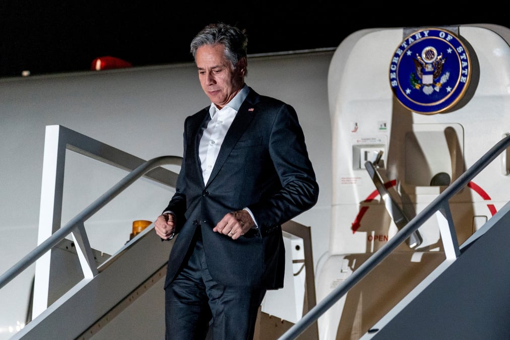 Le secretaire d'etat americain antony blinken lors d'une visite en afrique du sud