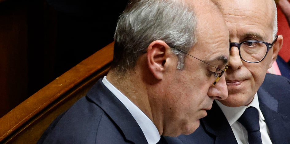 Olivier Marleix et Éric Ciotti, lundi à l’Assemblée.