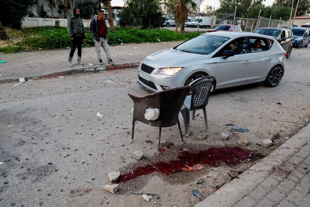 Le site ou une frappe israelienne a tue six palestiniens, pres de jenine, en cisjordanie occupee par israel