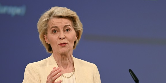 La président de la Commission européenne Ursula Von Der Leyen.