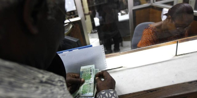 Guichet banque argent Côte d'Ivoire