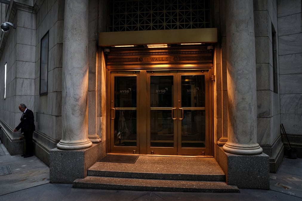 L'entree de la bourse de new york