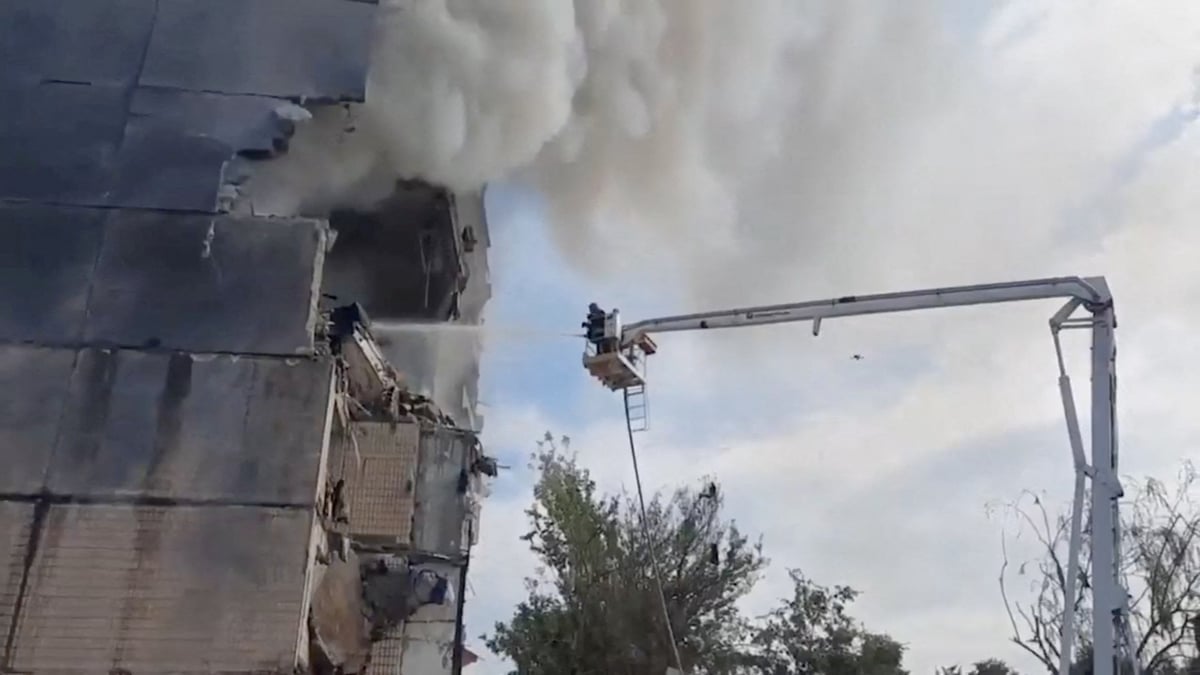 Consequences d'une attaque de missiles russes a kryvyi rih