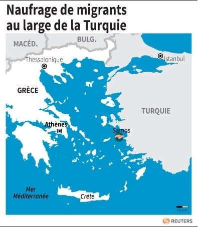 Naufrage de migrants au large de la turquie