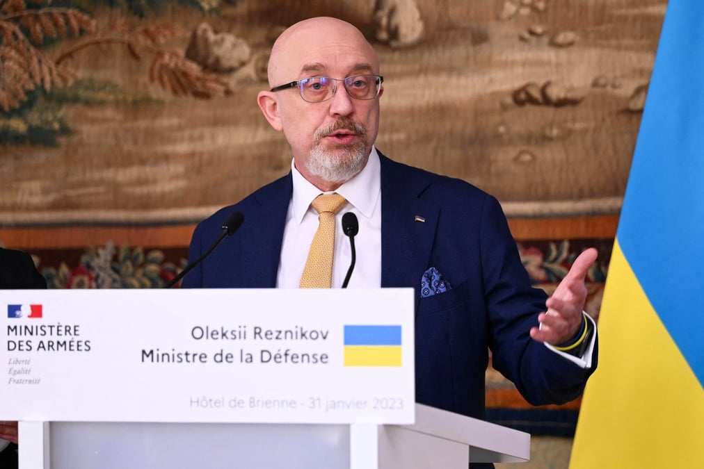 Le ministre ukrainien de la defense oleksii reznikov en visite a paris