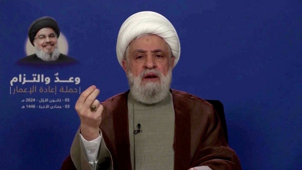 Cheikh naim qassem, chef du hezbollah libanais