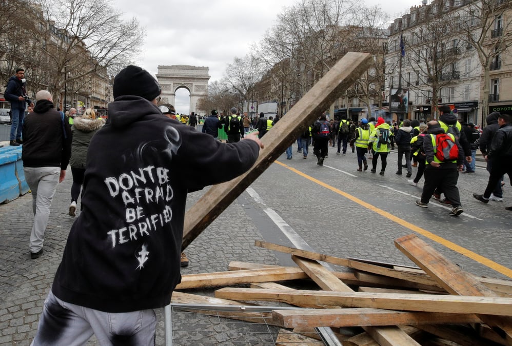 "gilets jaunes": le 18e samedi de mobilisation emaille de heurts